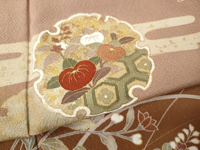 平和屋着物●訪問着　雪輪草花文　暈し染め　金彩　高島屋扱い　正絹　逸品　CABK8003ut