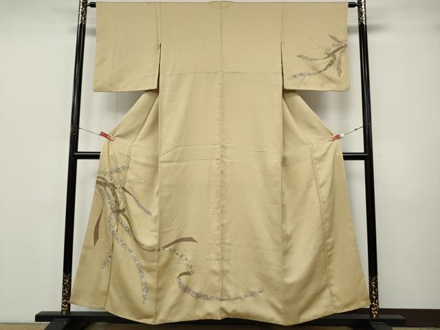 平和屋着物●訪問着　鬘帯花文　金彩　正絹　逸品　CABK8004ut
