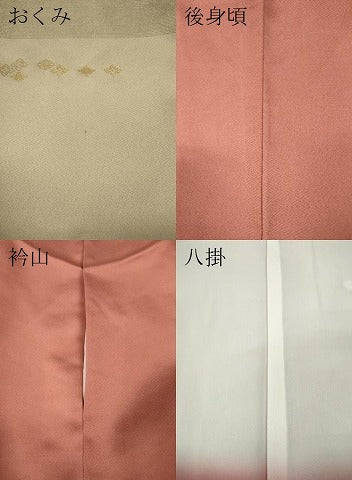 平和屋着物●訪問着　竹屋町刺繍　花喰い鳥　金彩　正絹　逸品　CABK8005ut