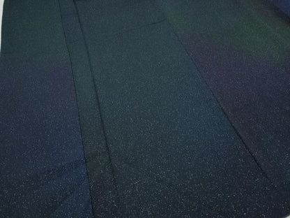 平和屋着物●上質な小紋　霞文　暈し染め　銀通し地　正絹　逸品　CABK8021ut