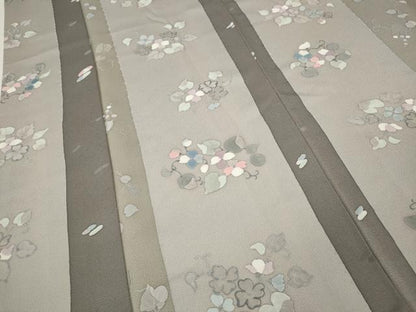 平和屋着物●上質な小紋　地紋起こし　葡萄花間道　正絹　逸品　CABK8023ut