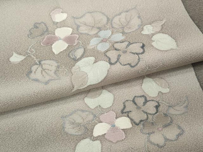 平和屋着物●上質な小紋　地紋起こし　葡萄花間道　正絹　逸品　CABK8023ut