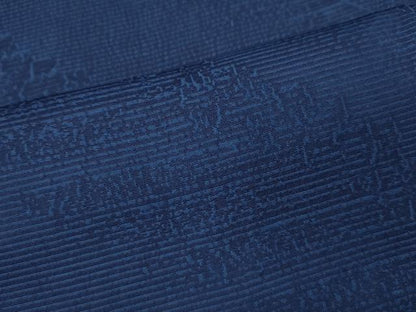 平和屋着物●上質なお召　藍　斜線吉祥文　正絹　逸品　CABK8030ut