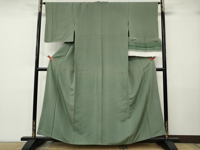 平和屋着物●江戸小紋　伝統工芸士　田島輝久　江戸の粋　格子柄　反端付き　正絹　逸品　未使用　CABK8031ut