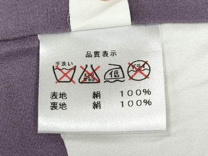 平和屋着物●上質な色無地　浅紫色　ぜんまい糸　正絹　逸品　未使用　CABK8032ut