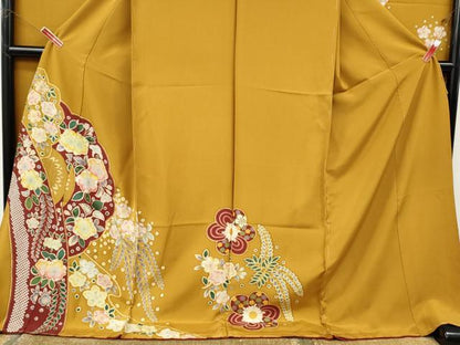 平和屋着物●豪華振袖　辻が花　金彩　仮絵羽　逸品　未使用　CABK8040ut