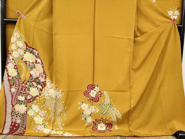 平和屋着物●豪華振袖　辻が花　金彩　仮絵羽　逸品　未使用　CABK8040ut