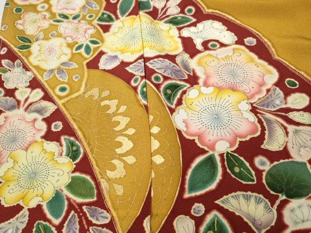 平和屋着物●豪華振袖　辻が花　金彩　仮絵羽　逸品　未使用　CABK8040ut
