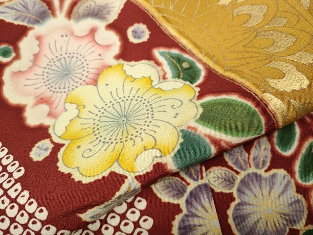 平和屋着物●豪華振袖　辻が花　金彩　仮絵羽　逸品　未使用　CABK8040ut