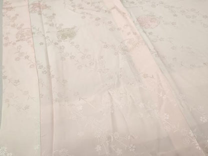 平和屋着物●振袖用長襦袢　袷　雪輪枝花地紋　暈し染め　正絹　逸品　CABK8043ut