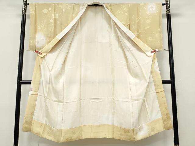 平和屋着物●長襦袢　袷　枝垂れ桜文　蛍暈し　正絹　逸品　CABK8044ut