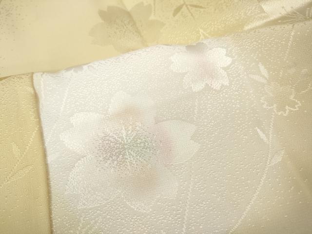 平和屋着物●長襦袢　袷　枝垂れ桜文　蛍暈し　正絹　逸品　CABK8044ut
