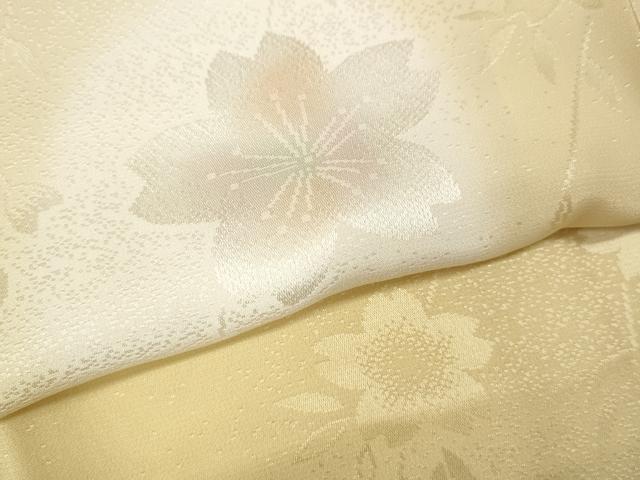 平和屋着物●長襦袢　袷　枝垂れ桜文　蛍暈し　正絹　逸品　CABK8044ut