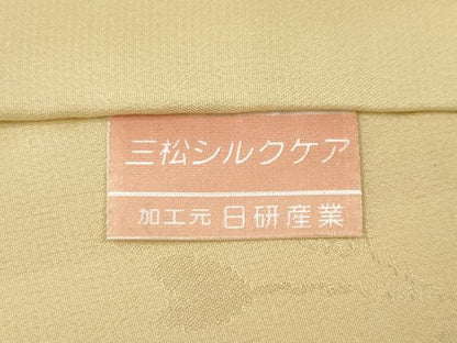 平和屋着物●長襦袢　袷　枝垂れ桜文　蛍暈し　正絹　逸品　CABK8044ut