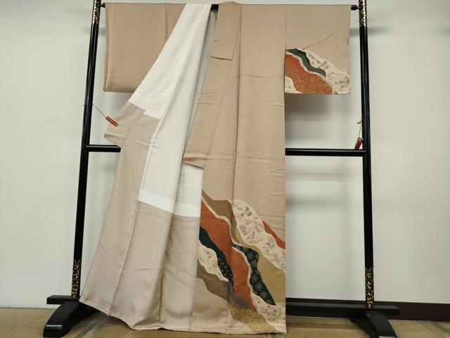 平和屋着物●訪問着　道長飛鳥花文　正絹　逸品　CABK8046ut