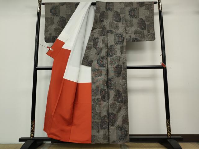平和屋着物●本場大島紬　9マルキ　色紙重ね吉祥花文　正絹　逸品　CABK8047ut