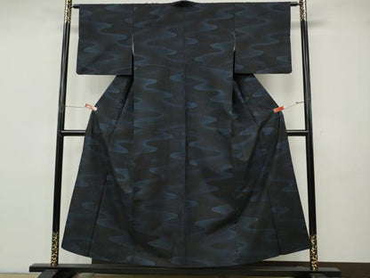平和屋着物●本場大島紬　9マルキ　エ霞文　正絹　逸品　CABK8049ut