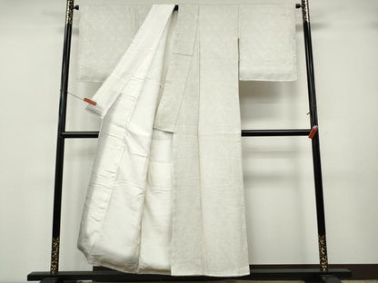 平和屋着物●大変加工の良い総絞り小紋　正絹　逸品　CABK8051ut