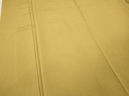 平和屋着物●上質な色無地　黃土色　正絹　逸品　CABK8055ut