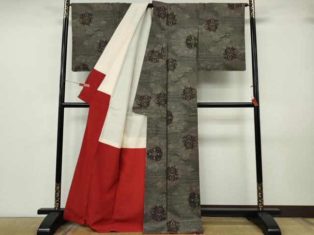平和屋着物●本場大島紬　9マルキ　エ霞正倉院花文　正絹　逸品　CABK8056ut