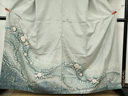 平和屋着物●訪問着　本場大島紬　辻が花　正絹　逸品　CABK8057ut