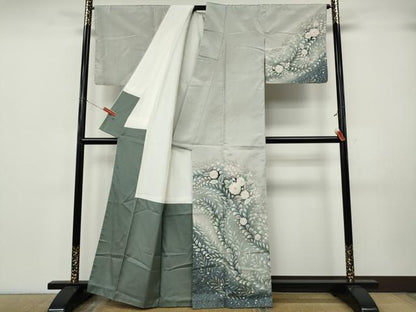 平和屋着物●訪問着　本場大島紬　辻が花　正絹　逸品　CABK8057ut
