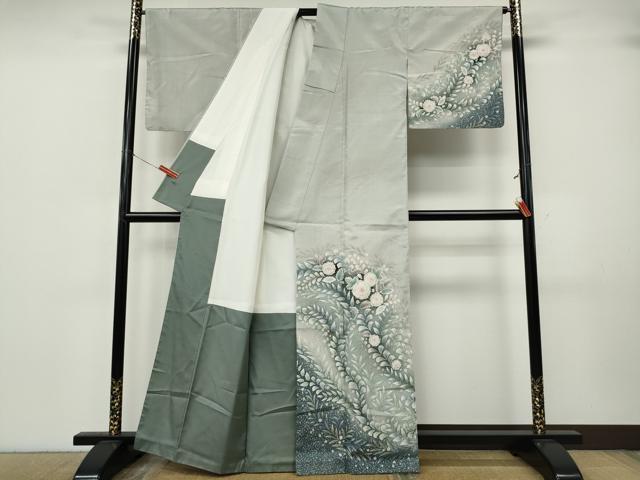 平和屋着物●訪問着　本場大島紬　辻が花　正絹　逸品　CABK8057ut