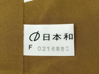 平和屋着物●上質な紬　丸文　黒地　正絹　逸品　CABK8062ut
