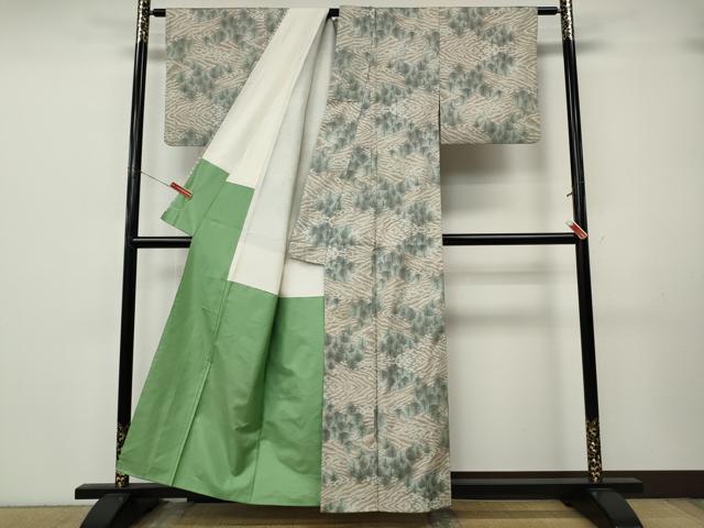 平和屋着物●本場大島紬　7マルキ　樹林文　総絣　正絹　逸品　CABK8065ut