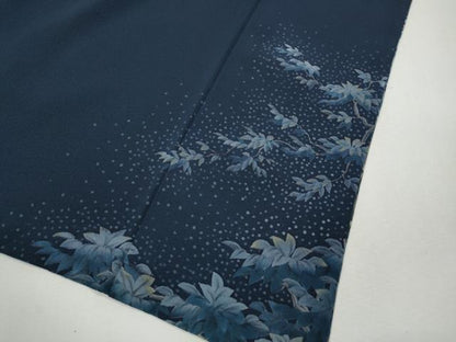 平和屋着物●訪問着　作家物　手描き　松明　人物樹林文　正絹　逸品　CABK8066ut
