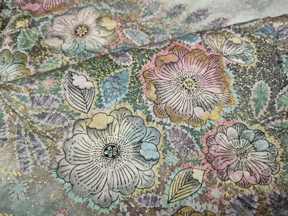 平和屋着物●訪問着　辻が花　絞り　暈し染め　金彩　正絹　逸品　CABK8067ut