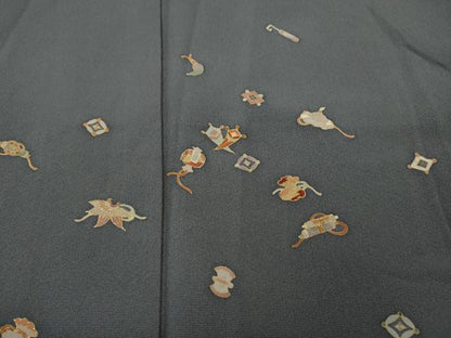 平和屋着物●訪問着　刺繍　宝尽くし文　金彩　正絹　逸品　CABK8071ut