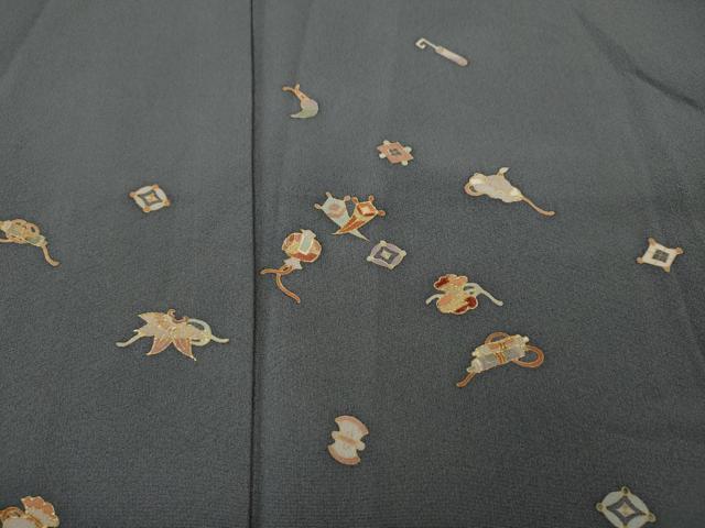 平和屋着物●訪問着　刺繍　宝尽くし文　金彩　正絹　逸品　CABK8071ut