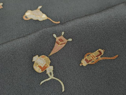 平和屋着物●訪問着　刺繍　宝尽くし文　金彩　正絹　逸品　CABK8071ut