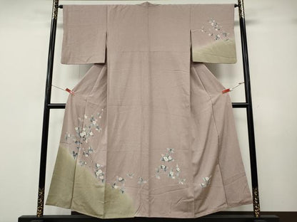 平和屋着物●訪問着　友禅　枝花文　正絹　逸品　CABK8073ut