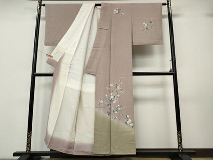 平和屋着物●訪問着　友禅　枝花文　正絹　逸品　CABK8073ut