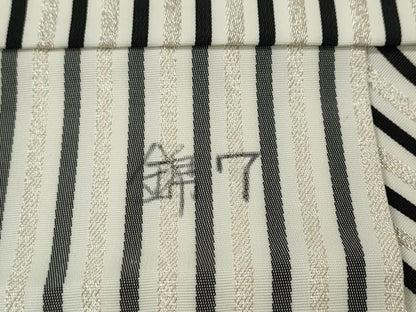 平和屋着物●男性　行灯袴　縞　銀糸　正絹　逸品　CABK8079ut