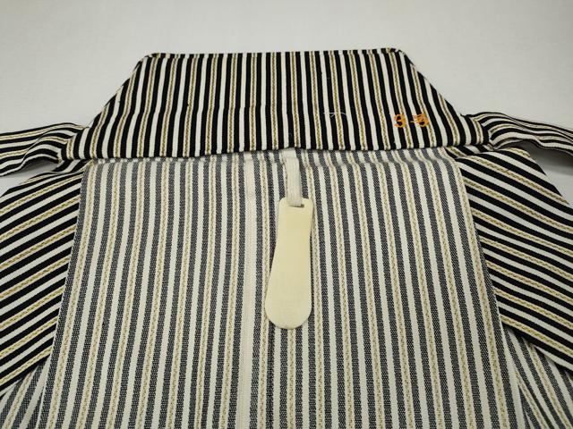 平和屋着物●男性　行灯袴　縞　金糸　正絹　逸品　CABK8080ut