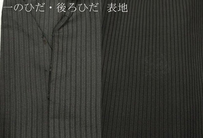 平和屋着物●男性　馬乗り袴　縞　三越扱い　正絹　逸品　CABK8081ut