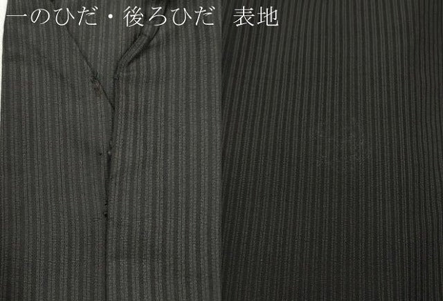平和屋着物●男性　馬乗り袴　縞　三越扱い　正絹　逸品　CABK8081ut