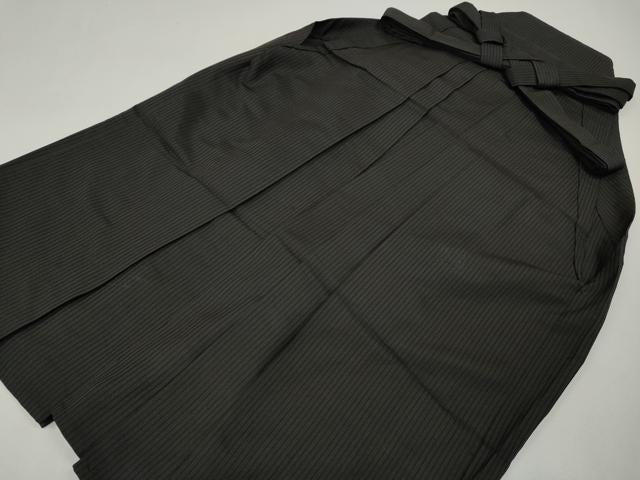 平和屋着物●男性　馬乗り袴　縞　三越扱い　正絹　逸品　CABK8081ut