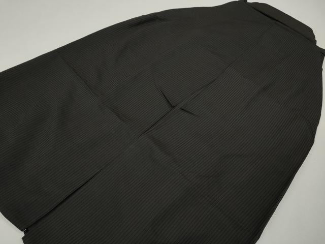 平和屋着物●男性　馬乗り袴　縞　三越扱い　正絹　逸品　CABK8081ut