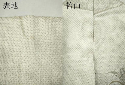 平和屋着物●訪問着　総絞り　風景竹垣花文　暈し染め　金彩　正絹　逸品　CABK8090ut