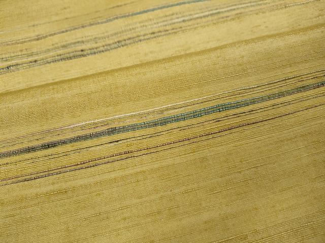 平和屋着物●上質な紬　横段文　正絹　逸品　CABK8091ut