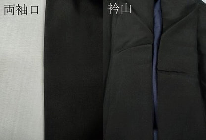 平和屋着物●男性　黒紋付　正絹　逸品　CABK8094ut