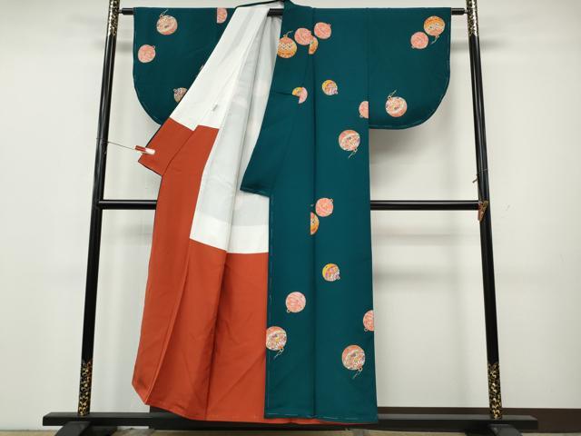 平和屋着物●上質な小紋　鈴花文　金彩　正絹　逸品　未使用　CABK8095ut