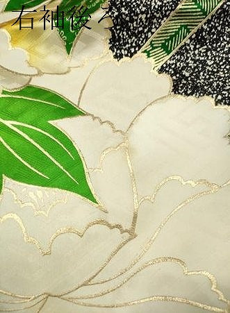 平和屋着物●豪華振袖　駒刺繍　舞花文　暈し染め　金彩　正絹　逸品　CABK8098ut