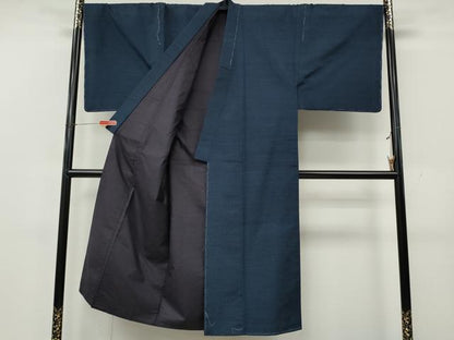 平和屋着物●男性　紬　霞文　キングサイズ　正絹　逸品　CABK8099ut