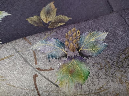 平和屋着物●和紙染染色作家・植村彩弘　訪問着　手描き　枝花文　暈し染め　金彩　やまと誂製　正絹　逸品　CABK8102ut