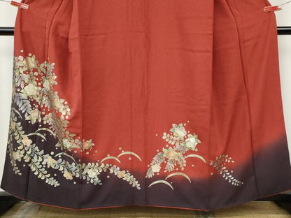 平和屋着物●訪問着　辻が花　暈し染め　金彩　正絹　逸品　CABK8107ut